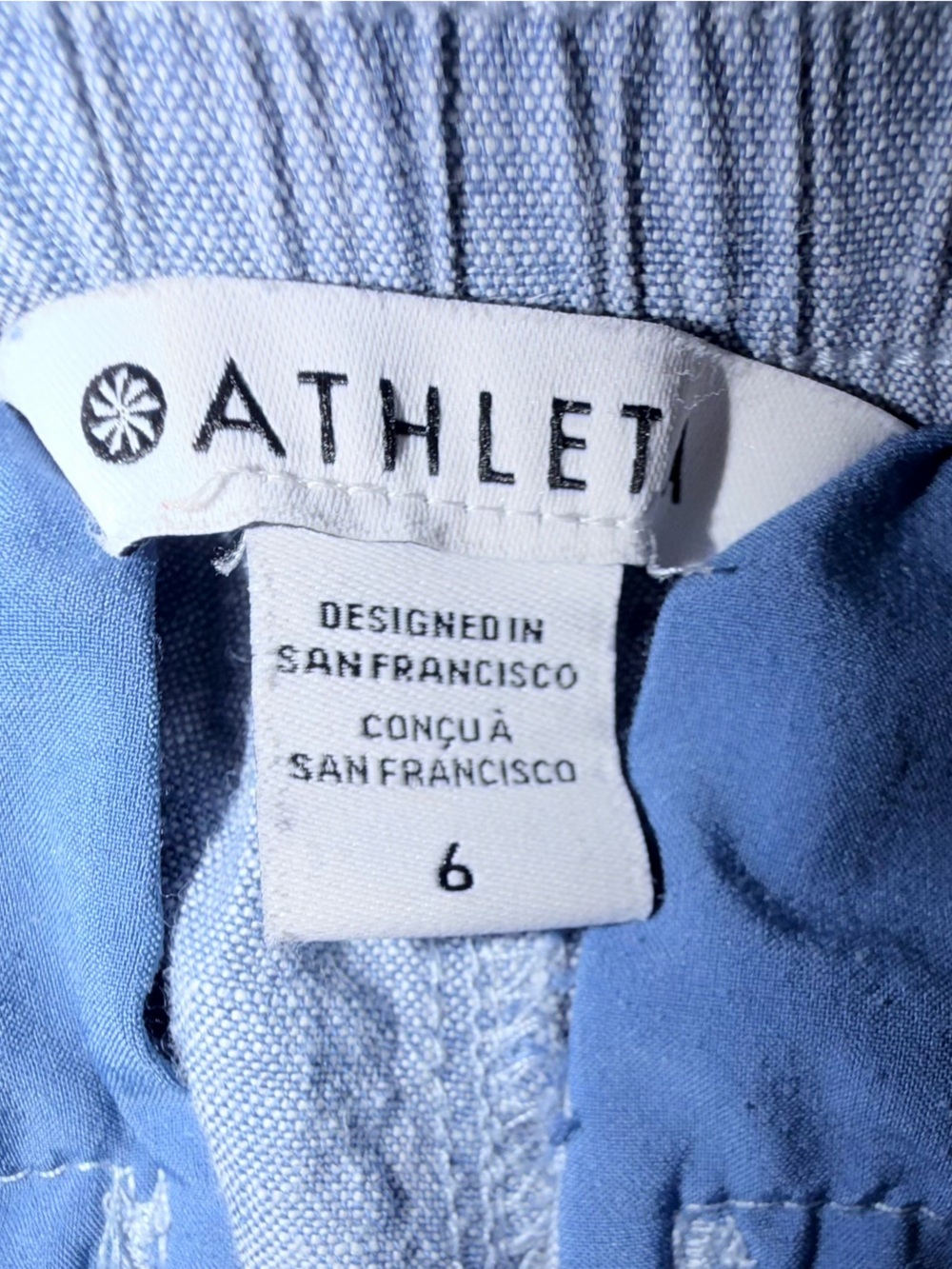 Athleta Retreat Linen Joggers Light Blue Size 6 - Picture 8 of 10